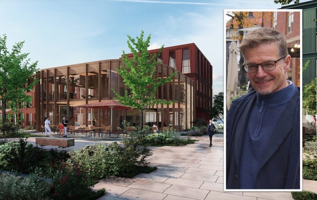 Lars Eide og byggetegning
