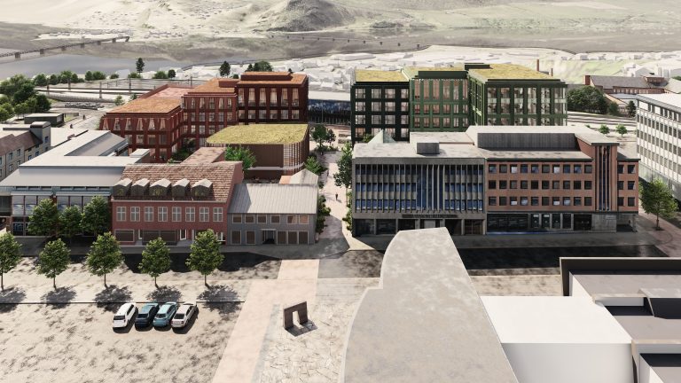 Skysstasjonen sett fra øst.